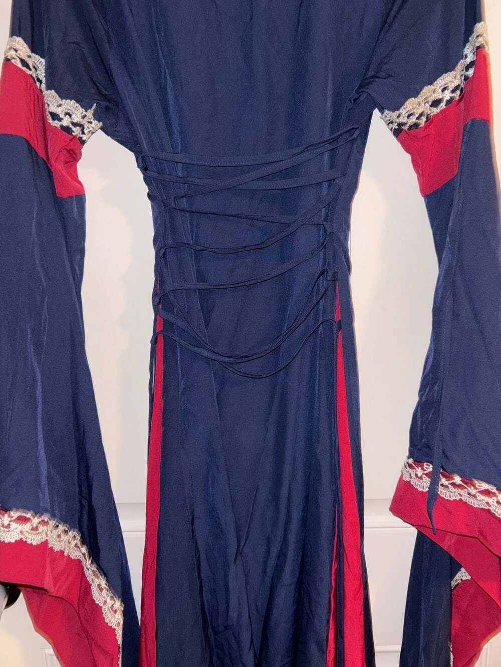 Renaissance Costume Women Irish Over Dress Chemise Medieval Dresses Costume - Picture 9 of 12